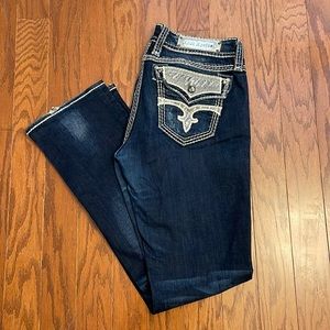 Rock Revival Molly Easy Straight Jeans. Waist 30/Inseam 32.